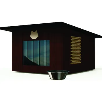 JAKS Domeček pro kočky se závěsem Barevne varianty: hnědá