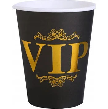 Party nádobí Papírové Kelímky Santex 250 ml 10 kusů černé