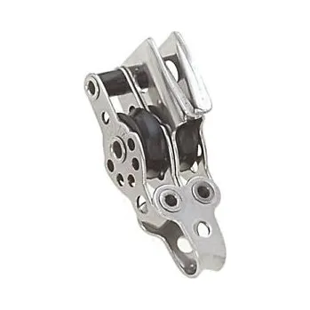 kladka Dvojitá micro kladka Viadana s třmenem, závěsem a zásekem pro lana max. 5 mm