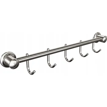 Věšák Tyč s háčky na kolíčky Andex stříbrná