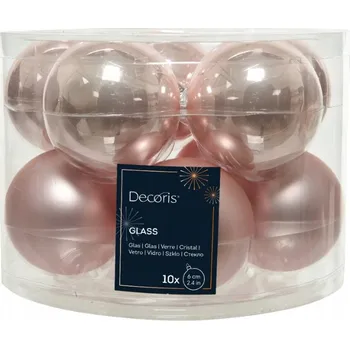 Vánoční dekorace Hladká Vánoční Koule , vánoční koule ozdob 6 cm 10 ks