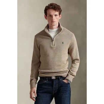 Pánské oblečení Bavlněný svetr Polo Ralph Lauren, XXL, hnědá, 82A