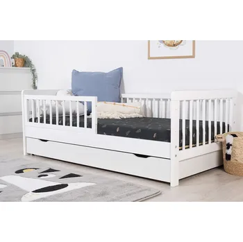 Dětská postel Dětská postel se zábranou TEDDY - bílá