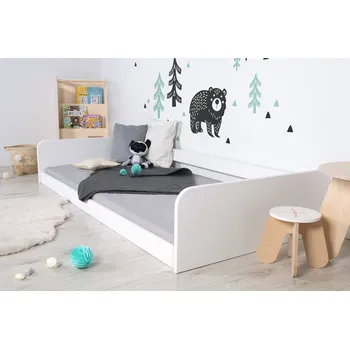 Dětská postel Montessori dřevěná postel Sia - bílá