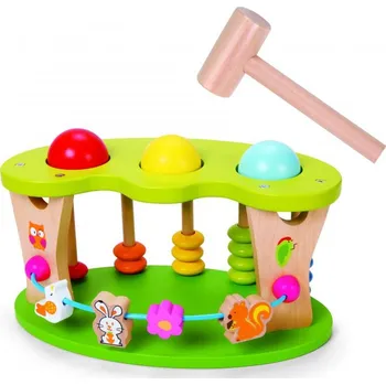 Dřevěná hračka Multifunkční zatloukačka pro děti ze dřeva