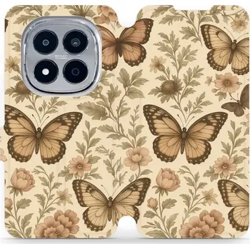 Pouzdro na mobilní telefon Flipové pouzdro Mobiwear - Xiaomi Redmi Note 15 Pro 5G - VP92S Motýlové (Knížkové flip pouzdro, obal, kryt na mobil Xiaomi Redmi Note 15 Pro 5G - VP92S Motýlové, materiál Umělá kůže + TPU - ochrana 360°, stojánek, silikonová vanička, magnetické zavírání)