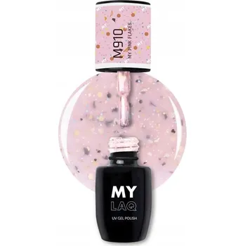 Lak na nehty MYLAQ Hybridní lak My Pink Flakes 5 ml