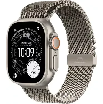 Chytré hodinky Apple Watch Ultra 3 (2025) GPS+Cellular 49mm Titanové tělo - Titanový milánský tah (S) (MEWW4QC/A)
