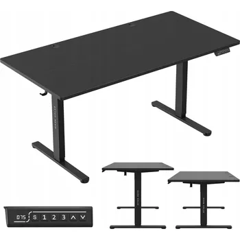 Psací stůl Elektrický psací stůl 160 x 80 cm Mark Adler Leader 7.6 Černý