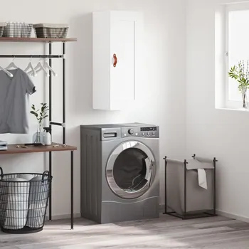 Příborník do zásuvky Nástěnná skříňka bílá 34,5 x 34 x 90 cm kompozitní dřevo