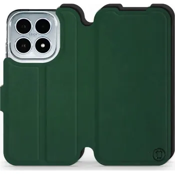 Pouzdro na mobilní telefon Flipové pouzdro Mobiwear Semiš - Xiaomi 17 - Zelené & Černé (Knížkové semišové flip pouzdro, obal, kryt na mobil Xiaomi 17 - Zelené & Černé, materiál semiš + TPU, ochrana 360°, stojánek, silikonová vanička, magnetické zavírání)