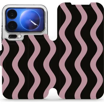 Pouzdro na mobilní telefon Flipové pouzdro Mobiwear - Xiaomi 17 Pro - VA54S Fialové vlnky (Knížkové flip pouzdro, obal, kryt na mobil Xiaomi 17 Pro - VA54S Fialové vlnky, materiál Umělá kůže + TPU - ochrana 360°, stojánek, silikonová vanička, magnetické zavírání)