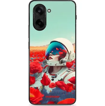 Pouzdro na mobilní telefon Lesklý kryt Mobiwear Glossy - OnePlus Nord CE5 - G001G Astronautka v květech (Prémiové lesklé pouzdro, obal, kryt Mobiwear Glossy na mobil OnePlus Nord CE5 - G001G Astronautka v květech, materiál Plast + TPU silikon - krytí po všech stranách, neošoupateln