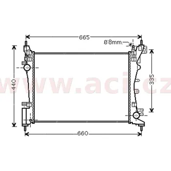 Chladič motoru Chladič, chlazení motoru ACI 09002261