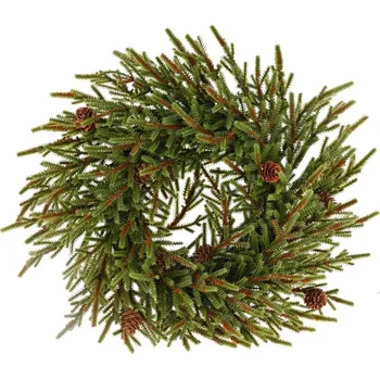 Věnec Vánoční věnec na dveře či stůl 40 cm matná zelená KO-317910430matn