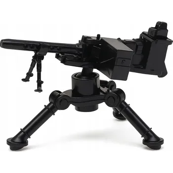 ostatní stavebnice Vojenské STAVEBNICE MINIGUN na stativu, příslušenství k figurkám, zbraň, 15 dílů (KL55)