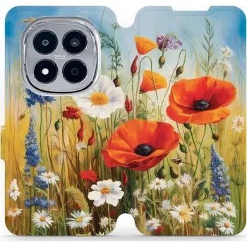 Pouzdro na mobilní telefon Flipové pouzdro Mobiwear - Xiaomi Redmi Note 15 Pro 5G - VP43S Letní louka (Knížkové flip pouzdro, obal, kryt na mobil Xiaomi Redmi Note 15 Pro 5G - VP43S Letní louka, materiál Umělá kůže + TPU - ochrana 360°, stojánek, silikonová vanička, magnetické)