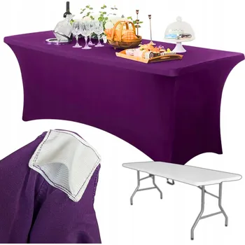 Prostěradlo Fialový potah na stůl pro bankety a catering, průměr 180 cm