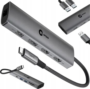 Dokovací stanice USB-C 2×HDMI / DisplayPort pro notebooky / ultrabooky HP