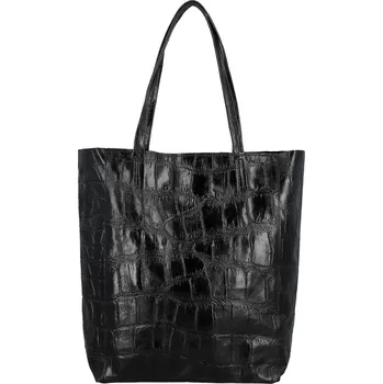 Kabelka Módní dámská kožená kabelka na rameno Naysa, černá