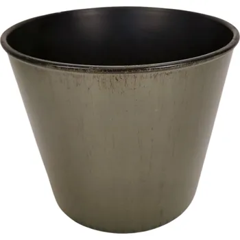 Květináč Plastový zelený květináč 14 x 13,5 cm