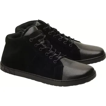 Dámská zimní obuv ZAQQ QORE / OMSQ Mid Winter black 37-48 (boční zip) NAPPA/VELUR/MERINO Hlazená i broušená kůže, vlněná podšívka Černá 44