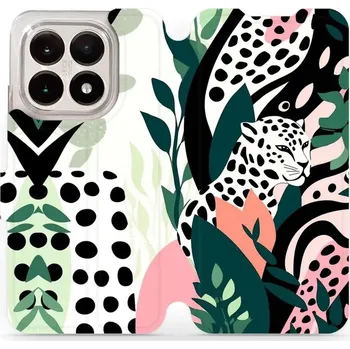 Pouzdro na mobilní telefon Flipové pouzdro Mobiwear - Xiaomi 15T - VP53S Levhart (Knížkové flip pouzdro, obal, kryt na mobil Xiaomi 15T - VP53S Levhart, materiál Umělá kůže + TPU - ochrana 360°, stojánek, silikonová vanička, magnetické zavírání)