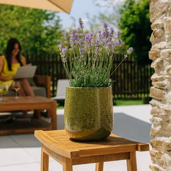 Květináč Keramický Květináč Provencelia zelený 23 cm x 23 x 23 cm