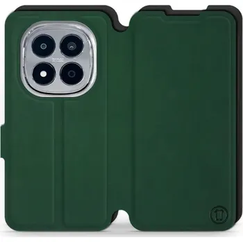 Pouzdro na mobilní telefon Flipové pouzdro Mobiwear Semiš - Xiaomi Redmi Note 15 Pro 5G - Zelené & Černé (Knížkové semišové flip pouzdro, obal, kryt na mobil Xiaomi Redmi Note 15 Pro 5G - Zelené & Černé, materiál semiš + TPU, ochrana 360°, stojánek, silikonová vanička, magnetické)