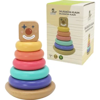 Hračka pro nejmenší BABU - Karnevalová stohovací pyramida