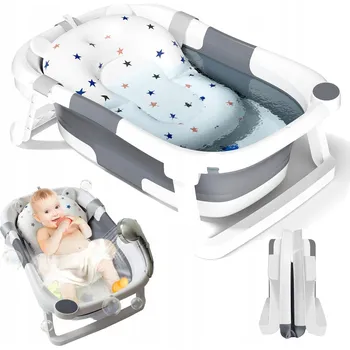 koupací vanička SKLÁDACÍ VANIČKA pro děti a kojence SILIKONOVÁ + POLŠTÁŘ