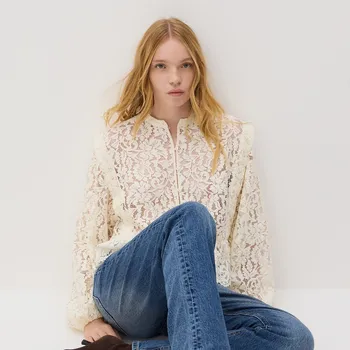 Pánská košile Reserved - Košile ze strukturované látky - krémová - 104IC-01X - 104IC-01X-M