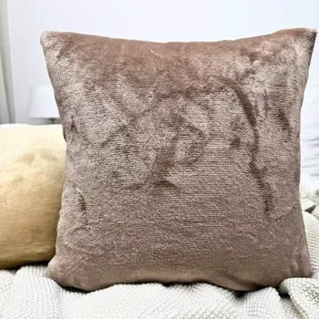 Povlak na dekorativní polštářek Mikroplyšový povlak na polštář 40x40 - kakao