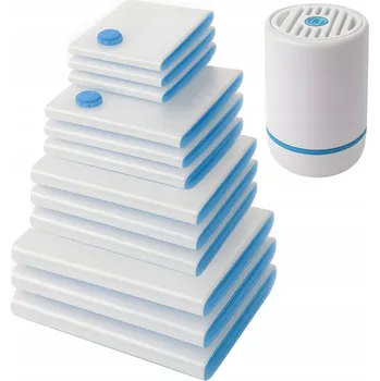 Povlečení 12x Vakuové pytle na Povlečení, deky, oblečení 40-80 cm + Elektrická pumpička