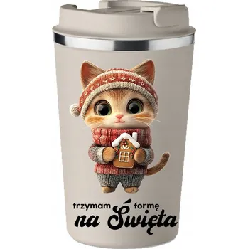 Termohrnek Termohrnek dárek vánoční Udržuji formu svátky legrační Kotě