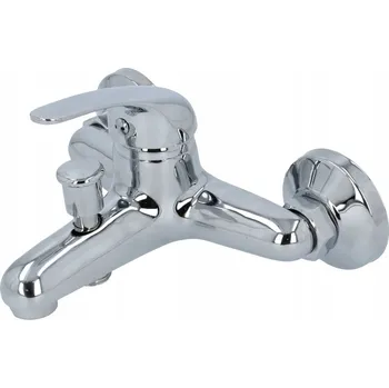 Vodovodní baterie Jednopáková nástěnná vanová a sprchová baterie, stříbrná