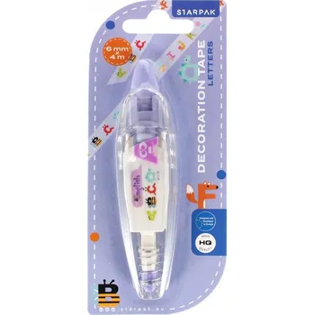 Dekorační páska 6mm x 4m Písmenka STARPAK LEPICÍ PÁSKY SADA Ozdobná Extra