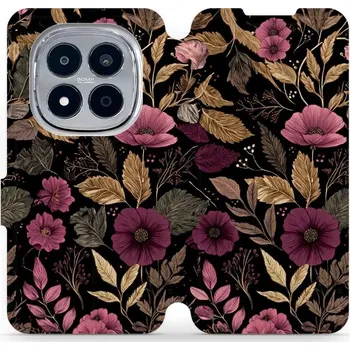 Pouzdro na mobilní telefon Flipové pouzdro Mobiwear - Xiaomi Redmi Note 15 Pro 5G - V170S Fialová kvítka (Knížkové flip pouzdro, obal, kryt na mobil Xiaomi Redmi Note 15 Pro 5G - V170S Fialová kvítka, materiál Umělá kůže + TPU - ochrana 360°, stojánek, silikonová vanička, magnetick