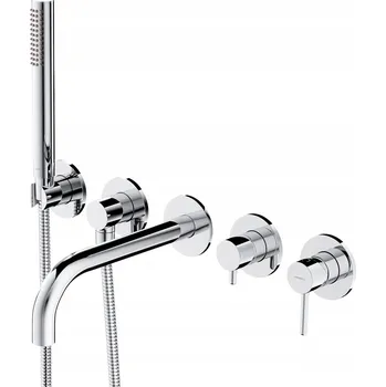 Vodovodní baterie Podomítková vanová baterie Omnires stříbrná