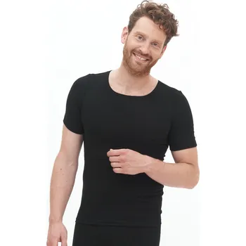 Pánské termoprádlo LIVING CRAFTS JACOB BIO Triko black / grey / navy / natural / green S-XXL (100% první vrstva) 100% GOTS Bio bavlna Šedá M