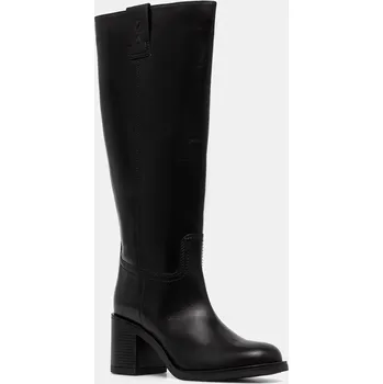 Dámské kozačky Kožené kozačky Marc O'Polo Sabrina dámské, černá barva, na podpatku, 50816388101100 99X, EUR 41