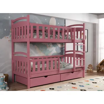 Dětská postel Patrová postel Kristian Barva dřeva: Růžová, Rozměry: 80x180