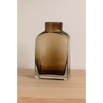 Váza Bloomingville Váza Denver, sklo, hnědá, 18 cm