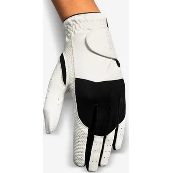 Golfové rukavice INESIS Dětská golfová rukavice 100 pro praváky 12 LET BÍLÁ|ČERNÁ
