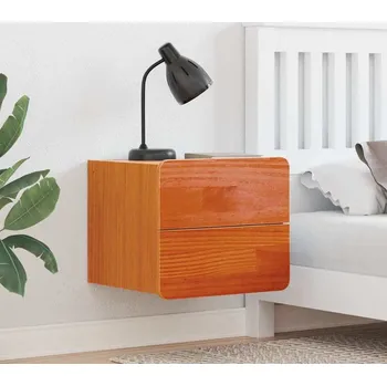 Noční stolek vidaXL Noční stolek Voskově hnědá 39 x 34 x 33 cm Masivní borové dřevo [873509]