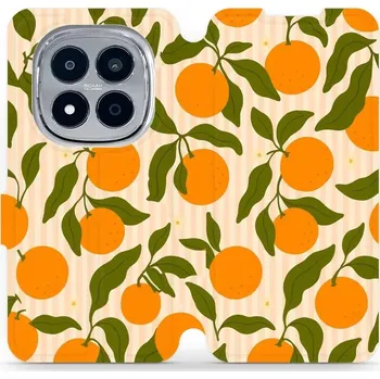 Pouzdro na mobilní telefon Flipové pouzdro Mobiwear - Xiaomi Redmi Note 15 Pro 5G - VP82S Pomeranče (Knížkové flip pouzdro, obal, kryt na mobil Xiaomi Redmi Note 15 Pro 5G - VP82S Pomeranče, materiál Umělá kůže + TPU - ochrana 360°, stojánek, silikonová vanička, magnetické zavírání