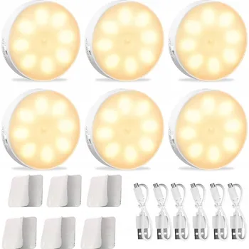 Lampička BEZDRÁTOVÁ NOČNÍ LAMPA LED LAMPA 6000K USB S POHYBOVÝM SENZOREM + MAGNET