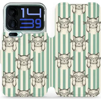 Pouzdro na mobilní telefon Flipové pouzdro Mobiwear - Xiaomi 17 Pro Max - VP90S Číča ryby (Knížkové flip pouzdro, obal, kryt na mobil Xiaomi 17 Pro Max - VP90S Číča ryby, materiál Umělá kůže + TPU - ochrana 360°, stojánek, silikonová vanička, magnetické zavírání)