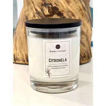 Svíčka Kimmy Candles přírodní svíčka Citronella 220g