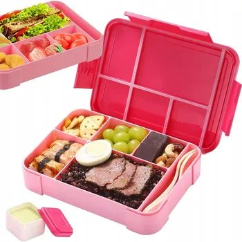 Obraz SVAČINOVÝ BOX LUNCHBOX BENTO S PŘIHRÁDKAMI DO ŠKOLY PRÁCE